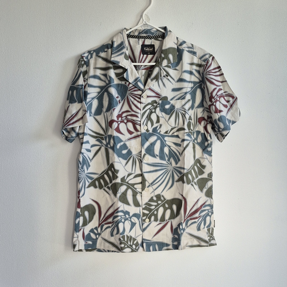 Farwest Palm Tree Leaf Tropical Print Men's T Shirt Small Casual